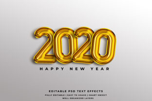 2020 New Year 3D Text Effect Mockup: A Creative Tool for Designers and Marketers