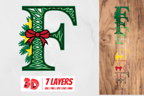 3D Christmas Letter F: A Versatile Design Element for Festive Visual Communication