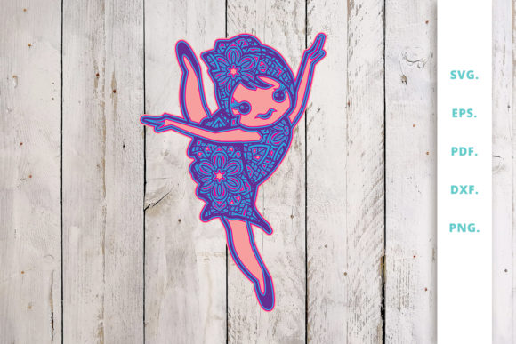 3D Cute Ballerina out of Mandala V7: A Creative Gateway for Crafters, Educators, and Therapeutic Practitioners