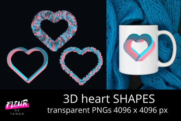 3D Heart Shapes Cliparts Vol.2: A Versatile Visual Resource for Meaningful Design