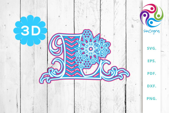 3D Multilayer Floral Chevron Letter L: A Strategic Design Asset for Intentional Communication