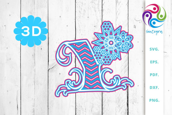 3D Multilayer Floral Chevron Letter Y: Where Typography Meets Texture and Intention