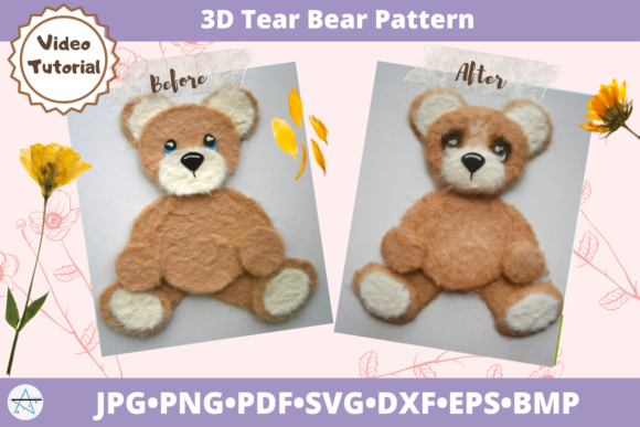 3D Tear Bear Pattern Cut File
