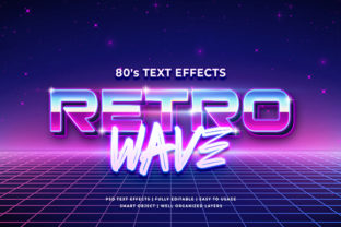 80s Retro 3D Text Effect Features