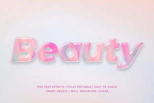 Beauty 3D Text Effect Mockup
