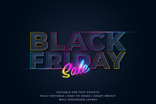 Black Friday Sale 3D Text Effect Mockup
