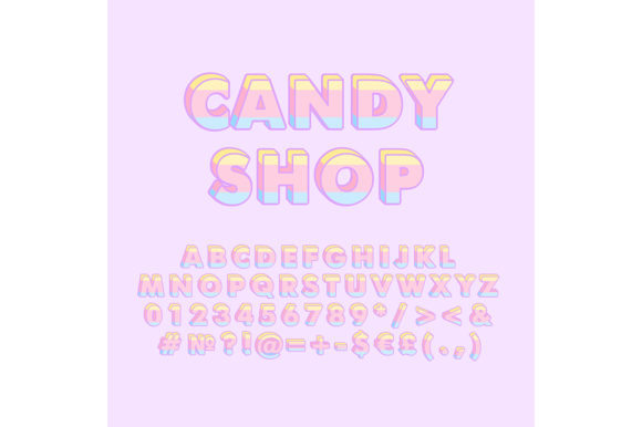 Candy Shop Vintage 3D Vector Alphabet: Where Nostalgia Meets Modern Design Workflow