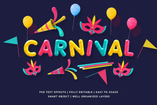Carnival 3D Text Effect Mockup