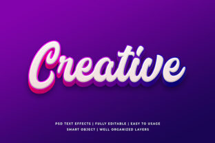 Creative White Color 3D Text Effect