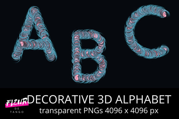 Decorative 3D ALPHABET Cliparts: Where Typography Meets Dimension