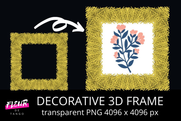 Decorative 3D Square Frame Clipart V.41: A Practical Asset for Visual Consistency and Workflow Efficiency