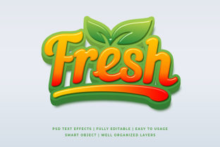 Fresh Natural 3D Text Effect Mockup