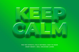 Green Bold 3D Text Effect Mockup