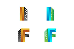 If Letter 3D Logo Building