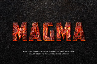 Magma 3D Text Effect Mockup