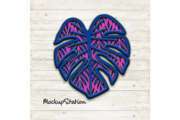 Monstera Leaf 3D Layered Mandala