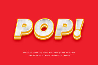Pop Art 3D Text Effect Mockup