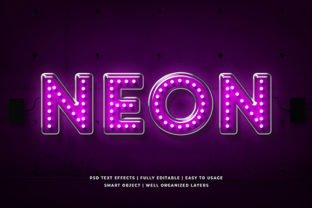 Purple Neon 3D Text Effect Mockup: Bring Bold, Futuristic Typography to Life
