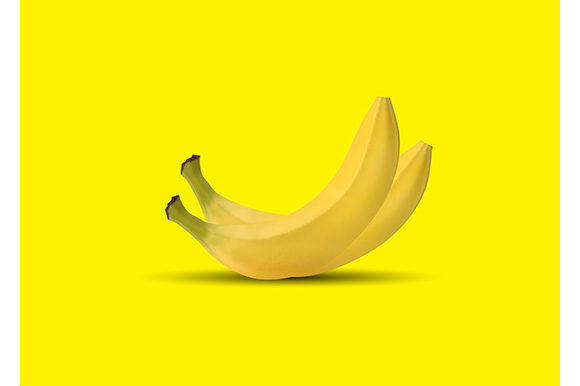 Realistic Illustration Bananas 3D Vector