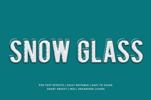 Snow Glass 3D Text Effect Mockup