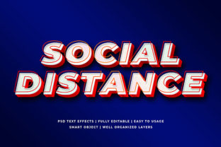 Social Distance 3D Text Effect Mockup: A Strategic Visual Tool for Intentional Communication