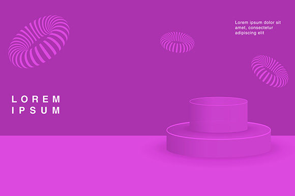 Vector Background with 3D Shapes