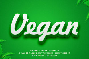 Vegan Bold Detailed 3D Text Effect