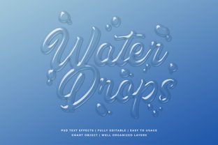 Water Dropped 3D Text Effect Mockup: Realistic Liquid Typography for Modern Design