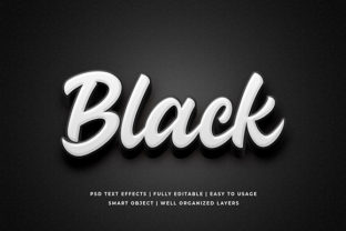 White Black 3D Text Effect Mockup: Precision, Contrast, and Real-World Design Clarity