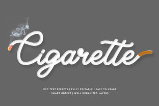 White Cigarette 3D Text Effect Mockup