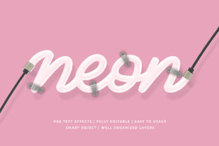 White Neon 3D Text Effect Mockup: Elevate Your Design Projects with Realistic, Eye-Catching Visuals