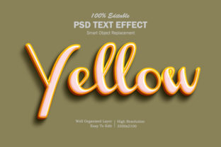 Yellow 3D Text Effect